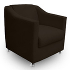 Poltrona Gabi Para Sala E Quarto Suede Marrom - Jylcrom