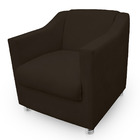 Poltrona Gabi Para Sala E Quarto Suede Marrom - Jylcrom