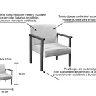 Poltrona Gaia Suede Bege My House