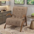 Poltrona Garden Viero Pinho/linho Ameixa