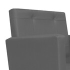 Poltrona Gênesis Base Giratória De Metal Corano Cinza - Amare