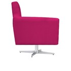 Poltrona Gênesis Base Giratória De Metal Suede Pink - Amarena