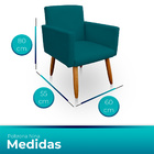 Poltrona Gênesis Com 1 Puff Retangular Decorativo Para Sala E