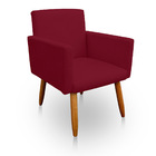 Poltrona Gênesis Com 1 Puff Retangular Decorativos Para Sala