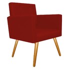 Poltrona Gênesis Pés Palito Mel Corano Vermelho - Amarena Móv