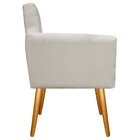 Poltrona Gênesis Pés Palito Mel Suede Bege - Amarena Móveis