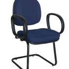 Poltrona Gerente Com Base Fixa Em S Com Braço Linha Classic A