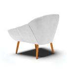 Poltrona Giovana Corano Pés Palito Castanho D03 - D'rossi - B