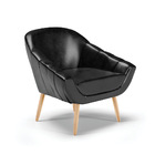 Poltrona Giovana Corano Pés Palito Natural - D'rossi - Preto