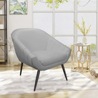 Poltrona Giovana Corino Cinza Pés Palito De Ferro D01 - D'ros
