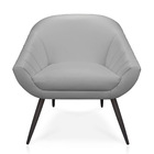 Poltrona Giovana Corino Cinza Pés Palito De Ferro D01 - D'ros