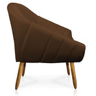 Poltrona Giovana Corino Pés Palito Castanho - D'rossi - Marrom