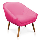 Poltrona Giovana Corino Pés Palito Castanho - D'rossi - Pink