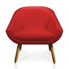 Poltrona Giovana Corino Pés Palito Castanho - D'rossi - Verme