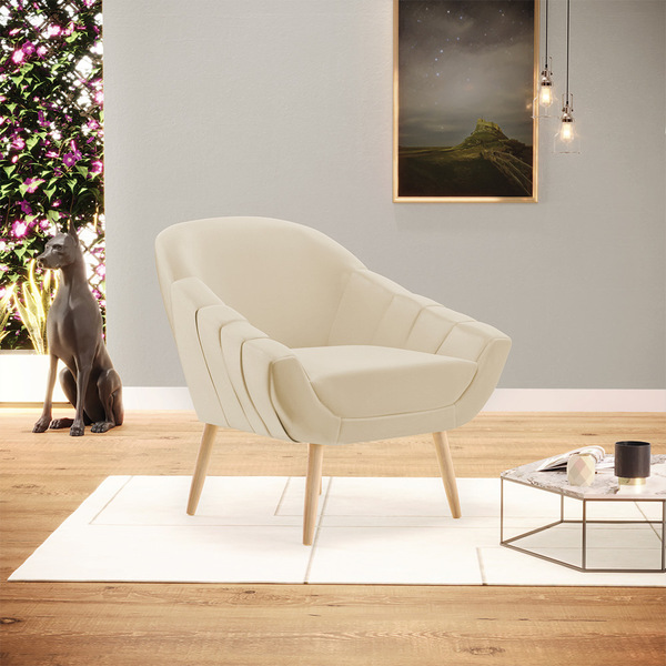 Poltrona Giovana Corino Pés Palito Natural D03 - D'rossi - Be