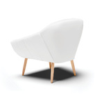 Poltrona Giovana Corino Pés Palito Natural - D'rossi - Branco