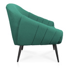 Poltrona Giovana Linho Azul Pavão A115 Pés Palito De Ferro -