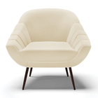 Poltrona Giovana Linho Palha A32 Pés Palito De Ferro - D'rossi