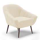 Poltrona Giovana Linho Palha A32 Pés Palito De Ferro - D'rossi