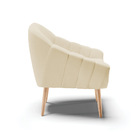 Poltrona Giovana Linho Palha A32 Pés Palito Natural - D'rossi