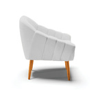 Poltrona Giovana Linho Pés Palito Castanho D03 - D'rossi - A0