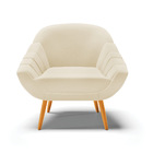 Poltrona Giovana Linho Pés Palito Castanho D03 - D'rossi - A1