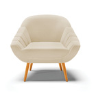 Poltrona Giovana Linho Pés Palito Castanho D03 - D'rossi - A2