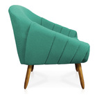 Poltrona Giovana Linho Pés Palito Castanho - D'rossi - A115 A