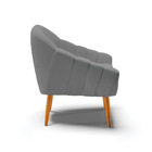 Poltrona Giovana Linho Pés Palito Castanho - D'rossi - A26 Gr