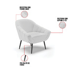 Poltrona Giovana Linho Pés Palito De Ferro D03 - D'rossi - A0