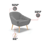 Poltrona Giovana Linho Pés Palito Natural D03 - D'rossi - A26