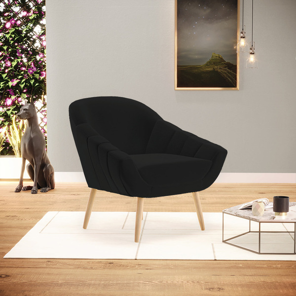 Poltrona Giovana Linho Pés Palito Natural D03 - D'rossi - A79