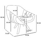 Poltrona Giovana Suede Azul Marinho