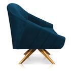 Poltrona Giovana Suede Azul Marinho
