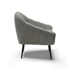 Poltrona Giovana Suede Grafite Pés Palito De Ferro D03 - D'ro