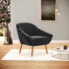 Poltrona Giovana Suede Pés Palito Castanho D03 - D'rossi - Pr