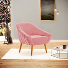 Poltrona Giovana Suede Pés Palito Castanho D03 - D'rossi - Ro