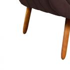 Poltrona Giovana Suede Pés Palito Castanho - D'rossi - Marrom