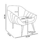 Poltrona Giovana Suede Pés Palito De Ferro D01 - D'rossi - Ma