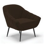 Poltrona Giovana Suede Pés Palito De Ferro D01 - D'rossi - Ma