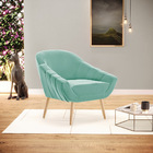 Poltrona Giovana Suede Pés Palito Natural D03 - D'rossi - Azu