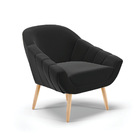 Poltrona Giovana Suede Pés Palito Natural D03 - D'rossi - Pre