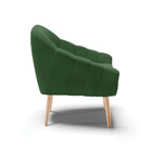 Poltrona Giovana Suede Pés Palito Natural - D'rossi - Verde