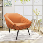 Poltrona Giovana Suede Telha Pés Palito De Ferro - D'rossi