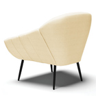 Poltrona Giovana Veludo Luxo Off White A129 Pés Palito De Fer