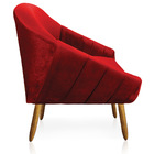 Poltrona Giovana Veludo Pés Palito Castanho - D'rossi - Verme