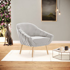 Poltrona Giovana Veludo Pés Palito Natural D03 - D'rossi - Ci