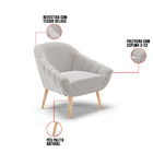 Poltrona Giovana Veludo Pés Palito Natural D03 - D'rossi - Ci