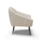 Poltrona Giovana Veludo Prata A130 Luxo Pés Palito De Ferro -