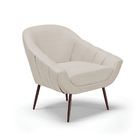 Poltrona Giovana Veludo Prata A130 Luxo Pés Palito De Ferro -